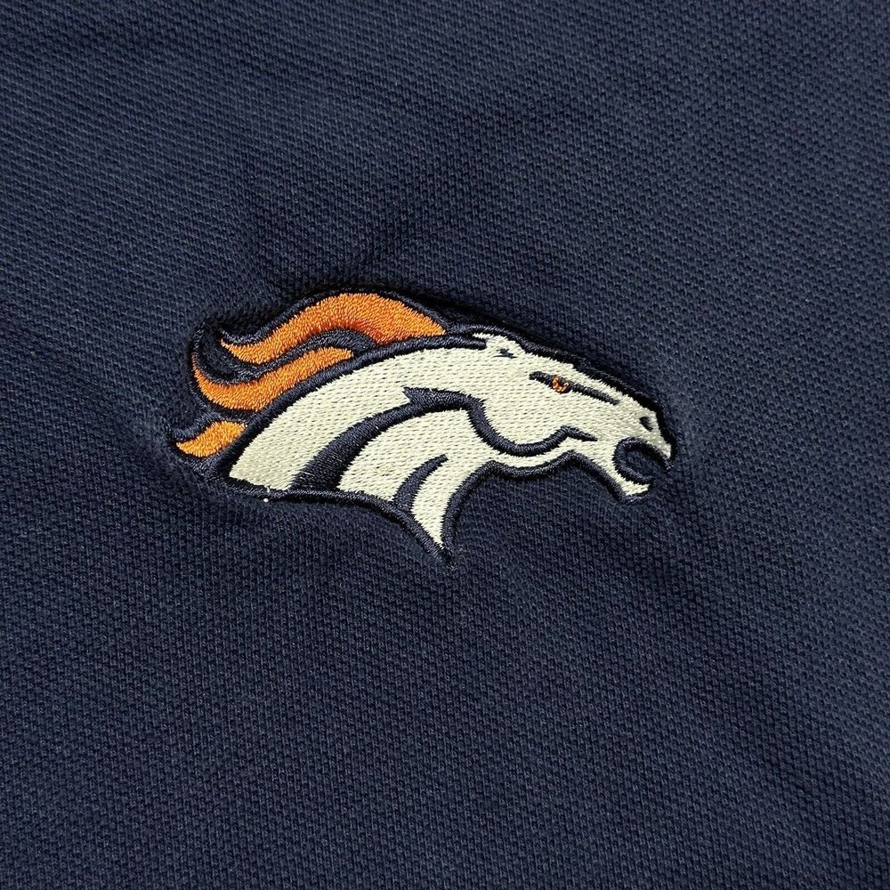 NFL Broncos Polo Shirt Mens 2XL XXL Blue Orange Denver Football 2006 Embroidered - Picture 3 of 12
